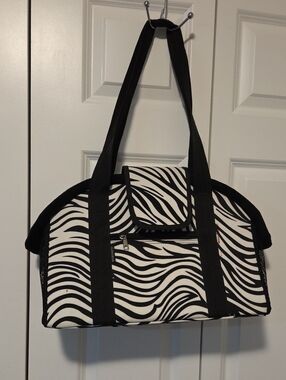 Alfagear Black & White Zebra Print Pet Carrier Bag